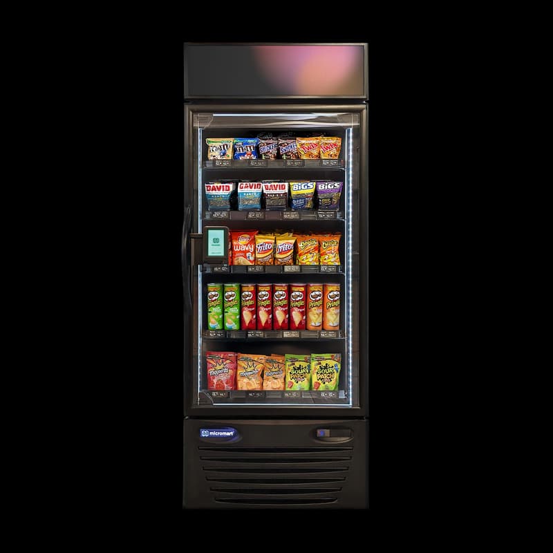 Smart pantry cabinet for Wake County NC breakroom — ambient snack and dry goods access
