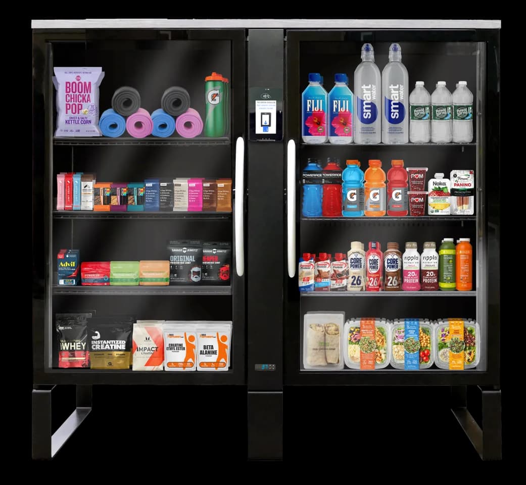 Stockwell dual-climate smart market cabinet — refrigerated and ambient zones in one unit